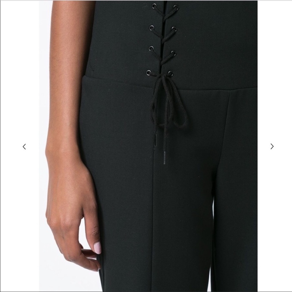 TIBI Anson Corset Tie Pant Black Size 8 High Waisted Trousers Lace Up - Picture 5 of 13